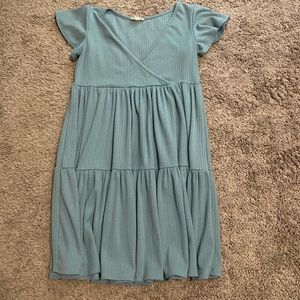 See You Monday Blue Tiered Dress Size Medium